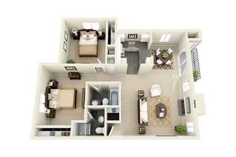 Sellwood 2 bed 2 bath apartment at Miramonte Lodge, Milwaukie, OR, 97222